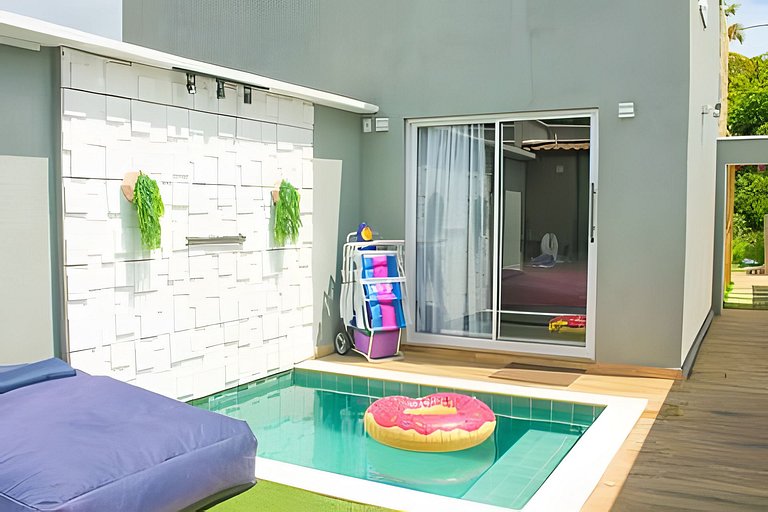 Villa Beija-Flor1: Suíte alexa e piscina privativa